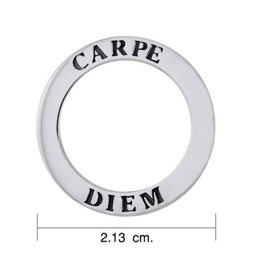 Carpe Diem Sterling Silver Ring Pendant TPD1160 - Jewelry